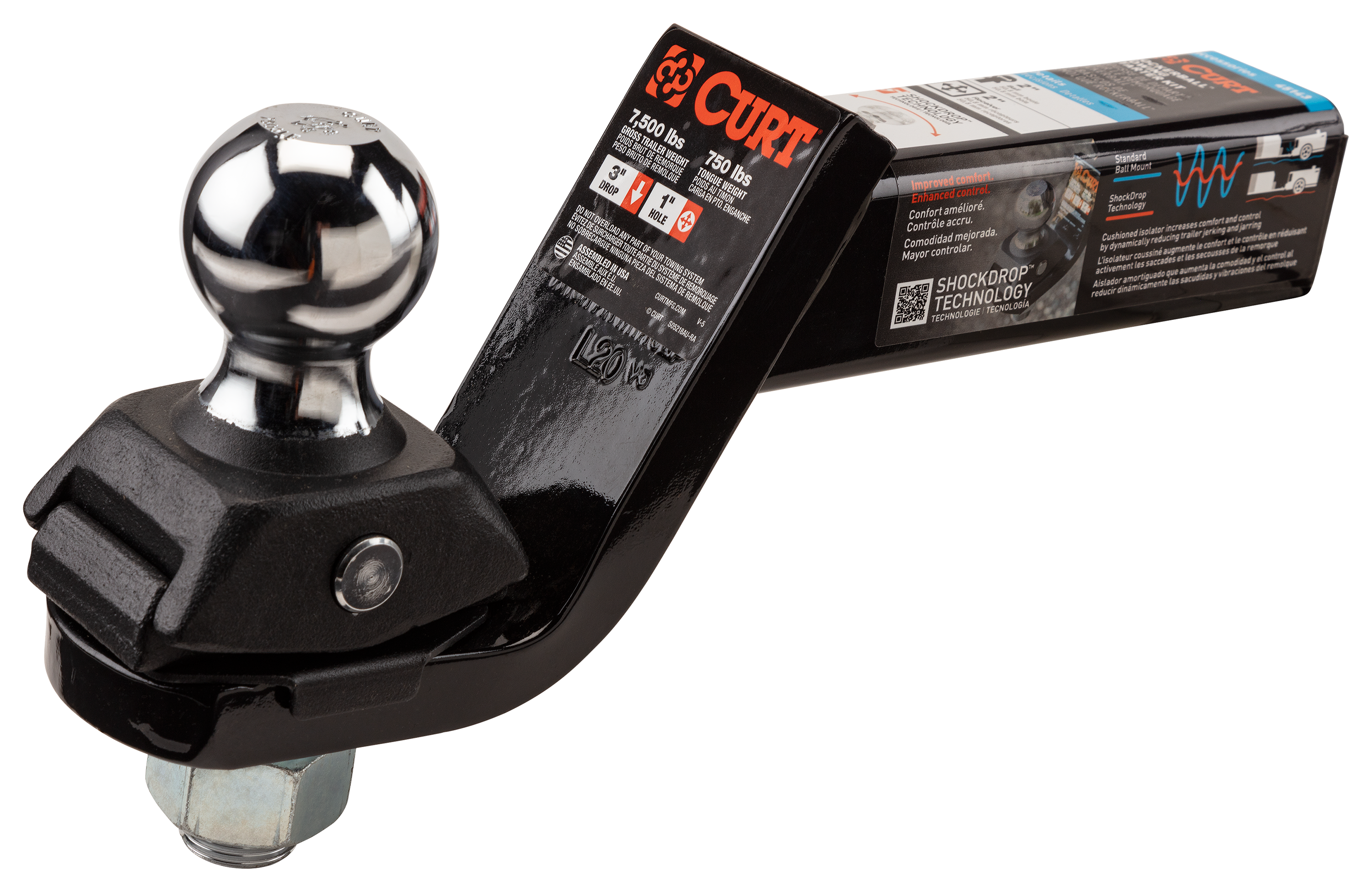 Curt RockerBall Cushion Hitch with 2